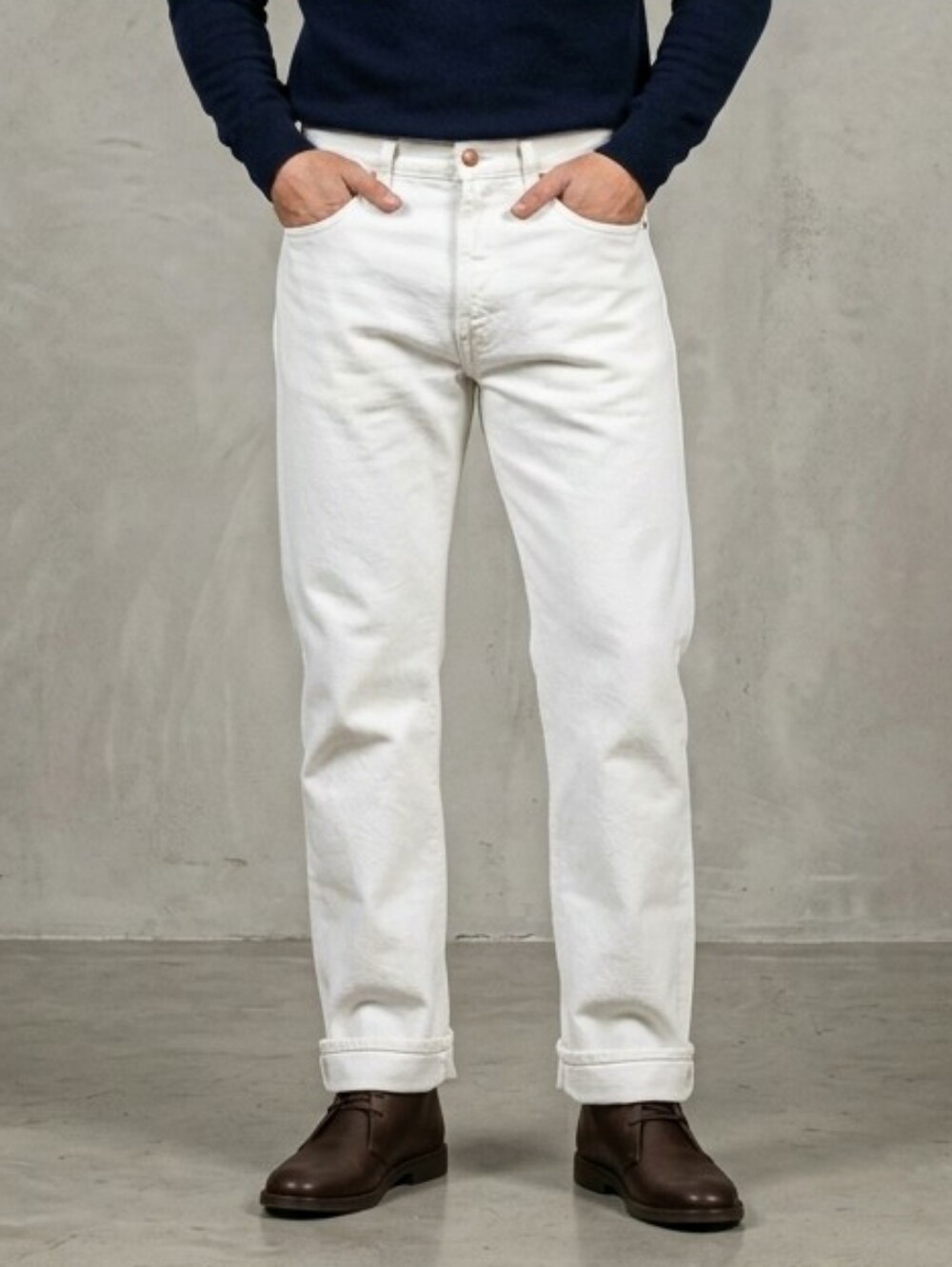 HUGO BOSS Jeans Vintage 90s White Americano Premium Denim Relaxed Italy 36/36
